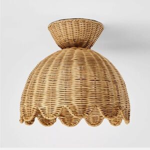 Studio McGee Natural Woven Rattan Light Shade